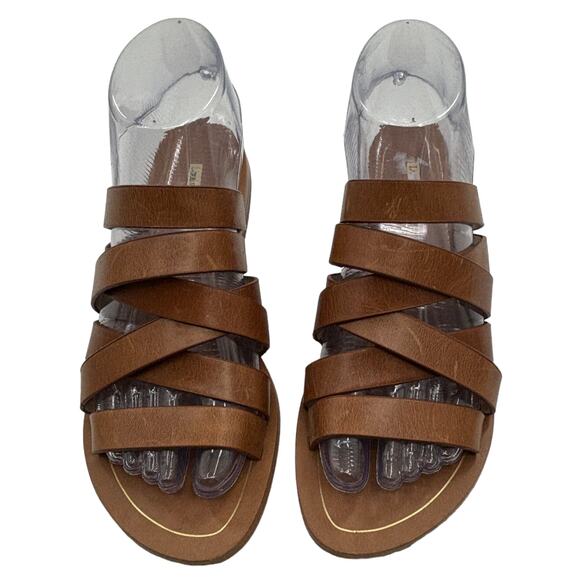 Louise Et Cie Cognac Brown Braelynn Leather Sandals - Picture 3 of 10